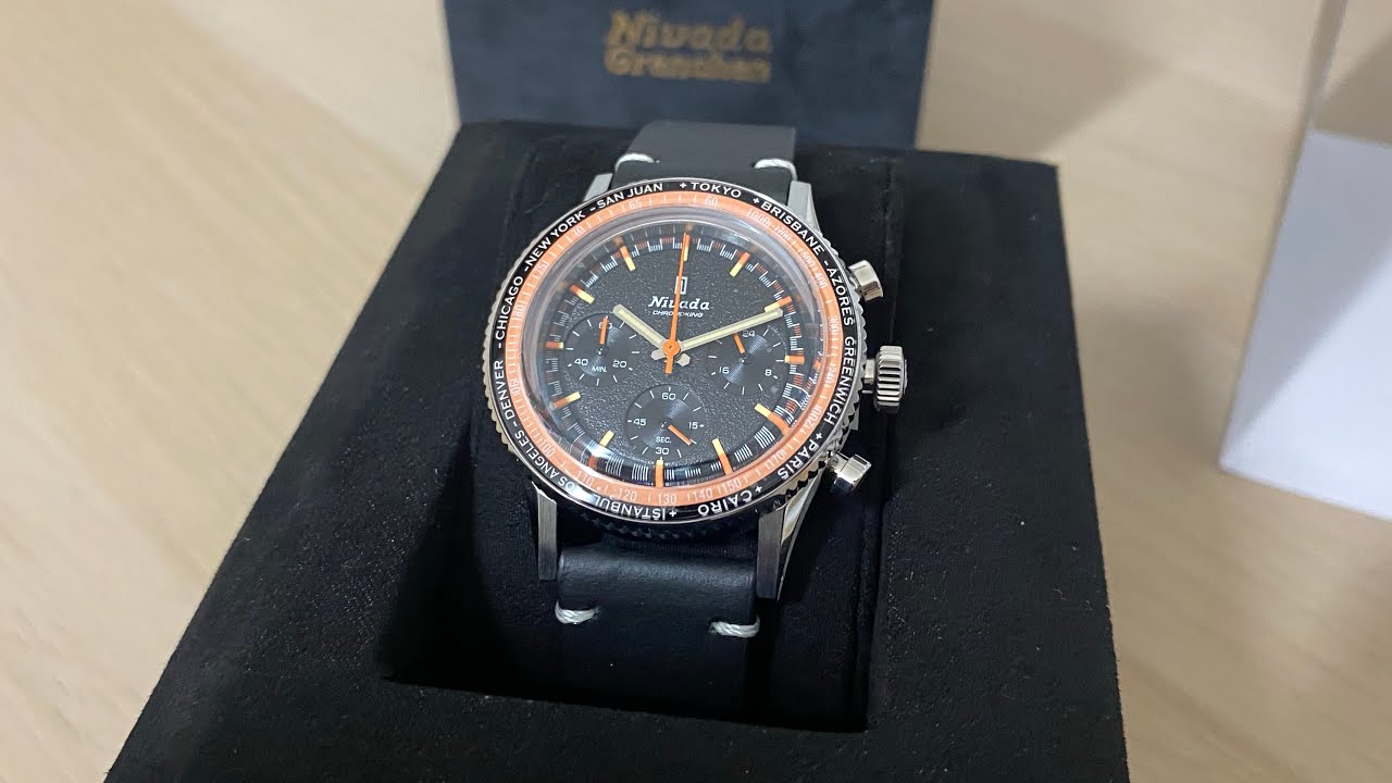 Nivada Grenchen Chronoking Mecaquartz Inter. Bezel 87042Q15 - YouTube