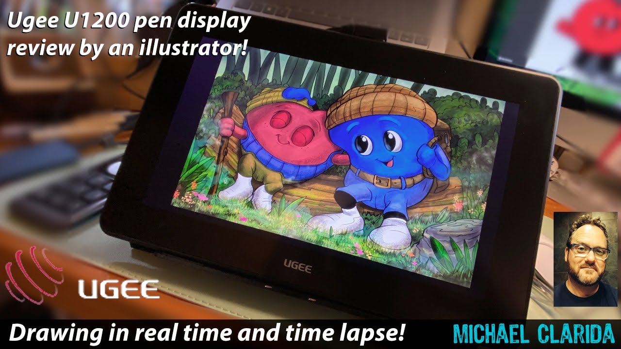 Ugee U1200 pen display review by an illustrator - YouTube
