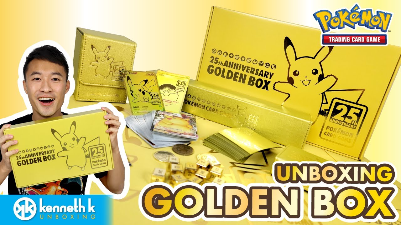 UNBOXING] Pokemon 25th Anniversary Golden Box! - YouTube