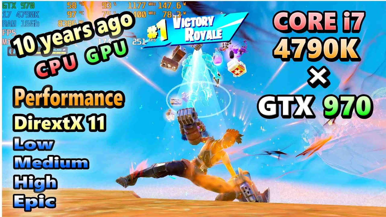 GTX 970×CORE i7 4790K/fortnite chapter5 Season3/performance