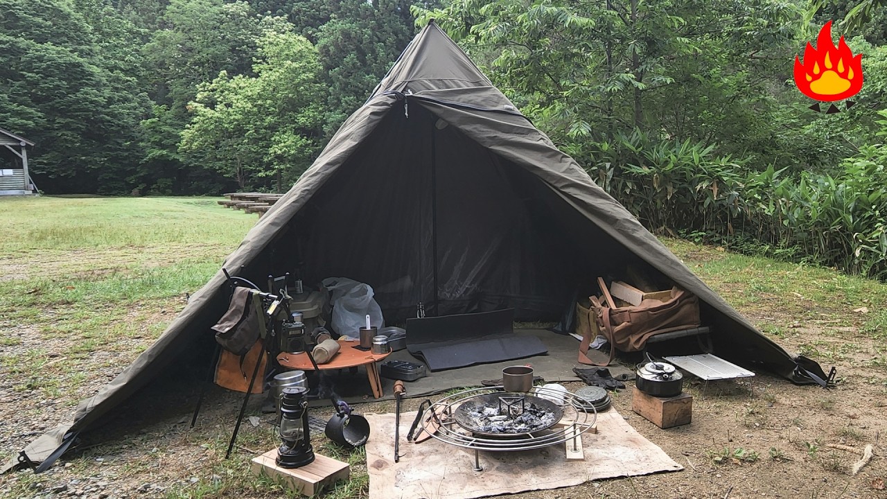 キャンプ】BUNDOKソロティピー1TCで焚き火コーヒーにチャレンジ