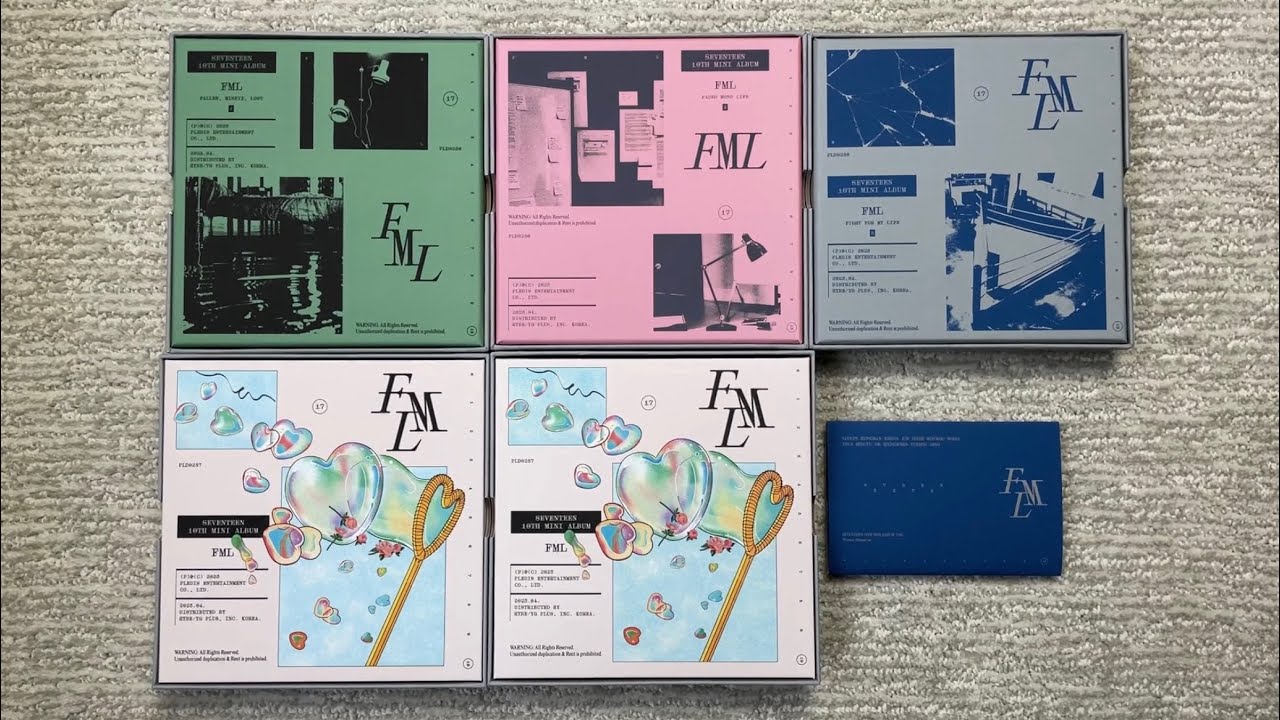 ♡Unboxing Seventeen 세븐틴 10th Mini Album FML (1, 2, 3, Carat