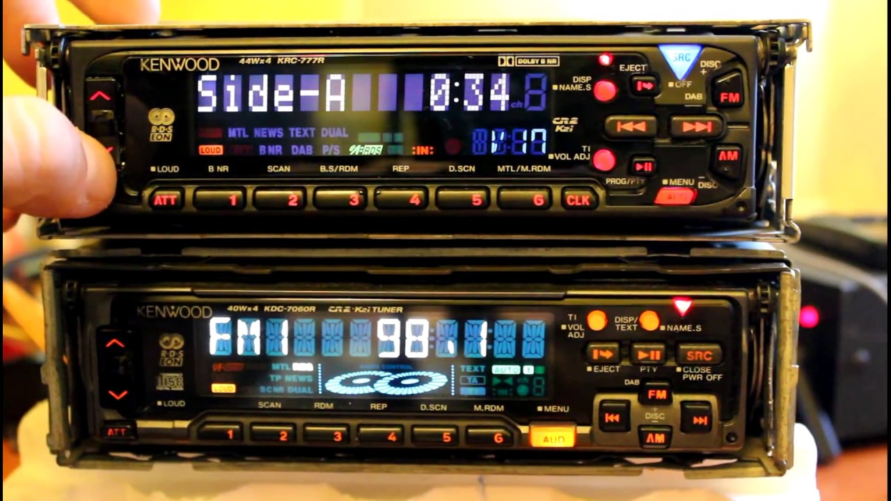 Kenwood KRC-777R cassette & KDC-7060R cd player car stereo - YouTube