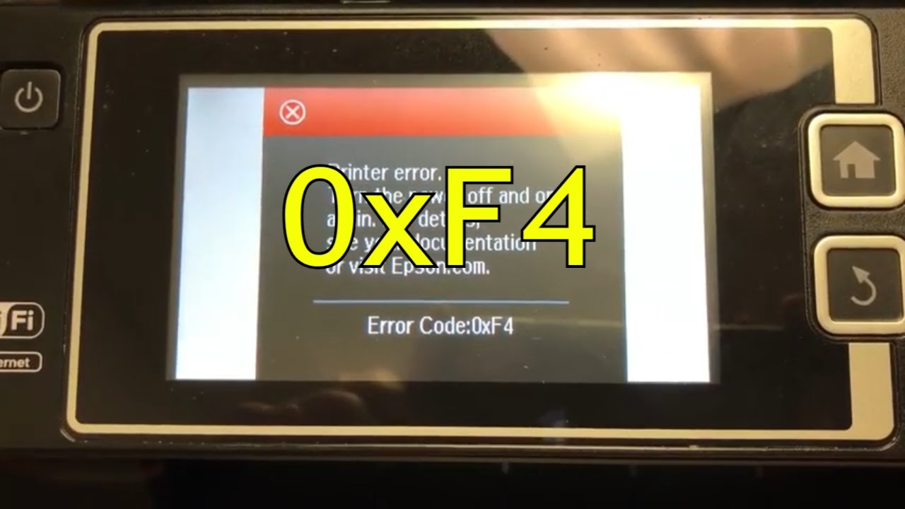 How to troubleshoot Epson error 0xF4 on WF-7620 WF-3640 - YouTube