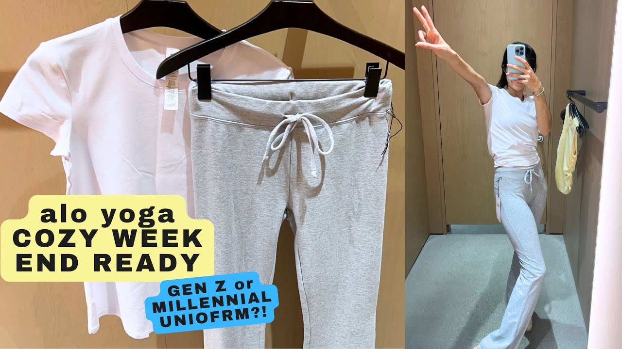 alo yoga | Sway bootcut sweatpant & alosoft finesse tee | The