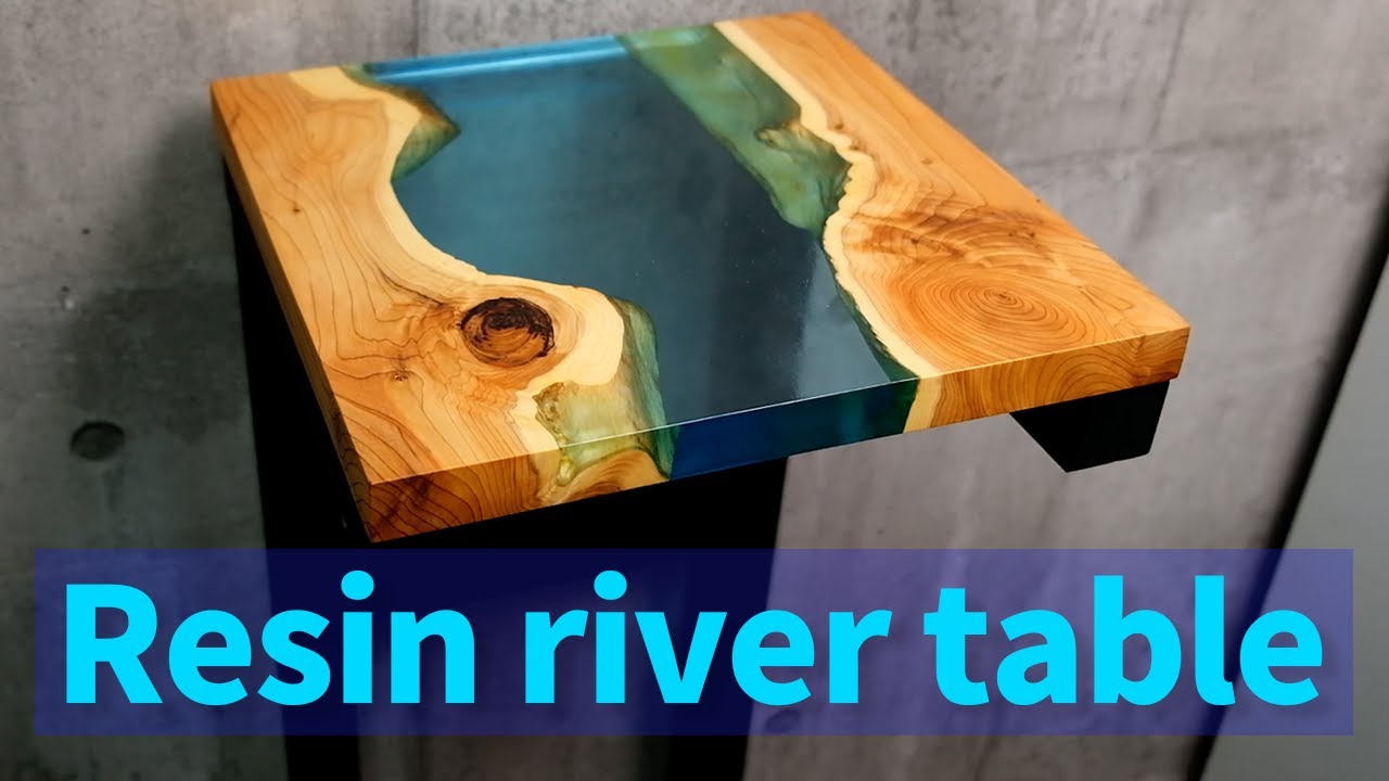 DIY Making wood revier table 木とレジンの机の作り方 - YouTube