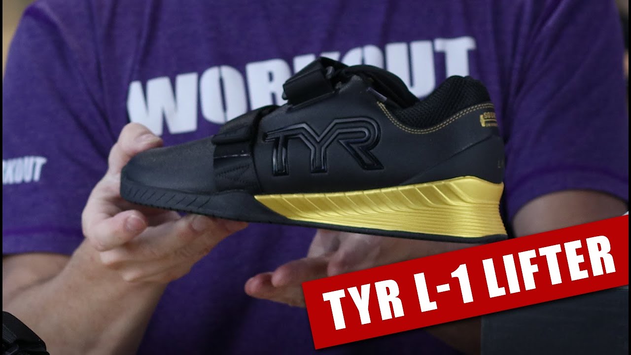 Weightlifting Shoes TYR L-1 Lifter - black/gold - YouTube