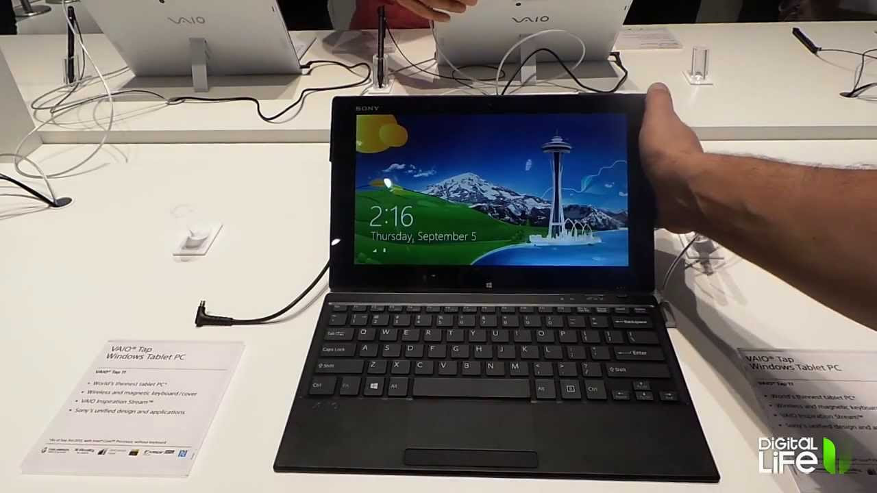 Sony VAIO Tap 11 tablet PC Hands-On (Greek) - YouTube