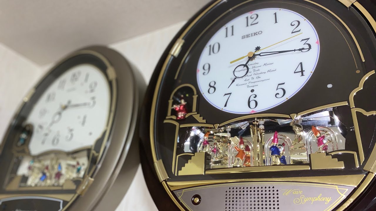 SEIKO RE551B wave symphony からくり時計 - YouTube