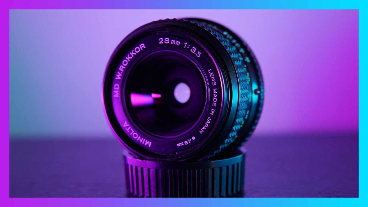 Minolta MD Rokkor 28mm f3.5 vintage lens review and test - YouTube