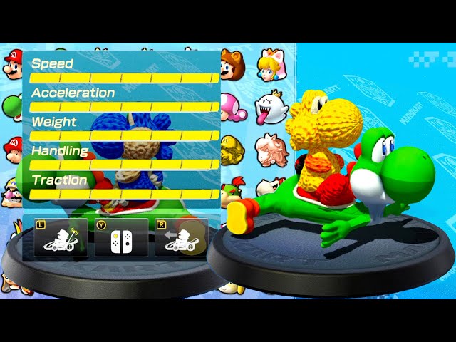 マリオカート8 デラックス ] ヨッシー 黄色 vs ヨッシー 青 こうら