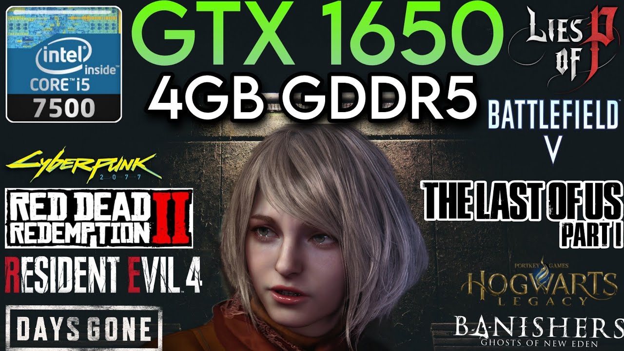 GTX 1650 GDDR5 + i5 7500 & 16GB Ram - Test In 9 Games ! - YouTube