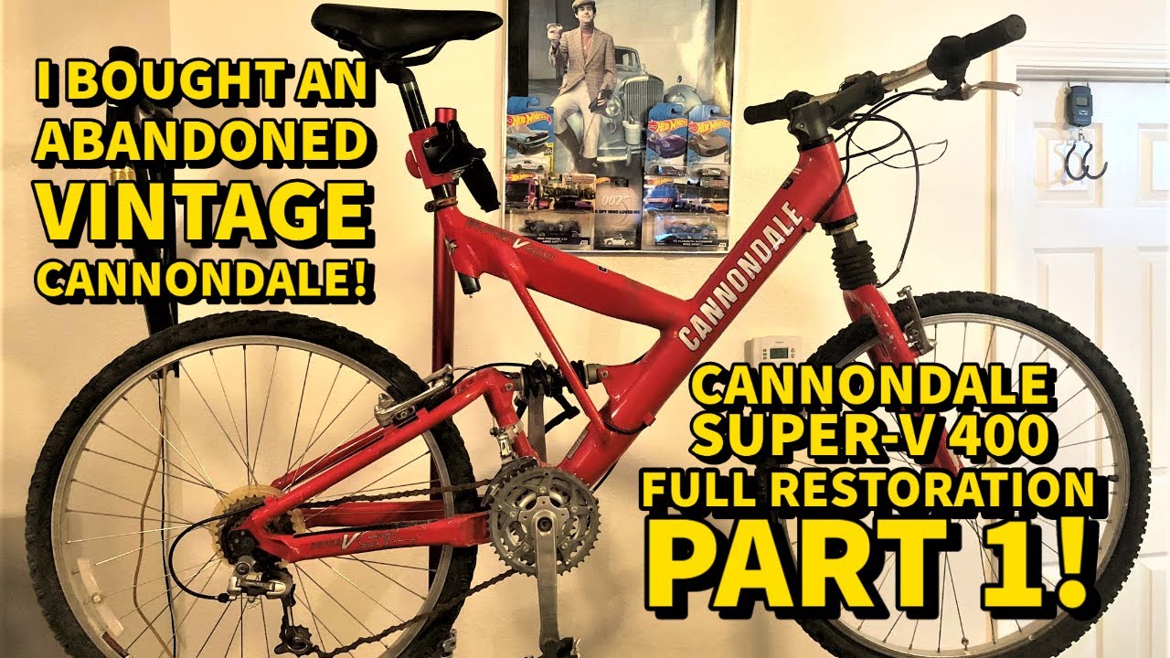 ABANDONED 1998 CANNONDALE SUPER-V 400 SL: FULL BIKE RESTORATION
