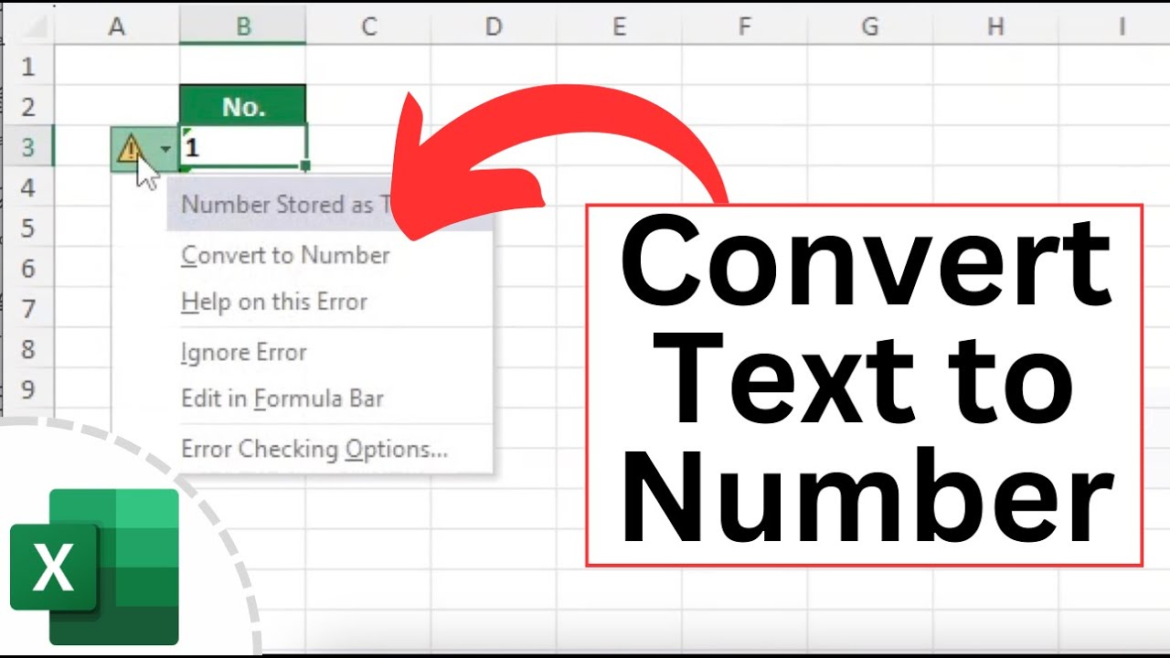 How to Convert Text to Number in Excel (Three Ways) - YouTube