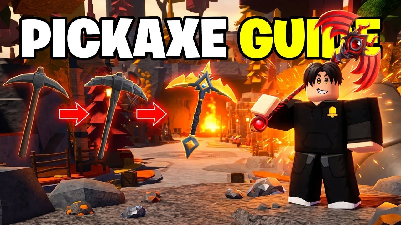 Roblox The Forge ULTIMATE PICKAXE PROGRESSION GUIDE (Full Pickaxe
