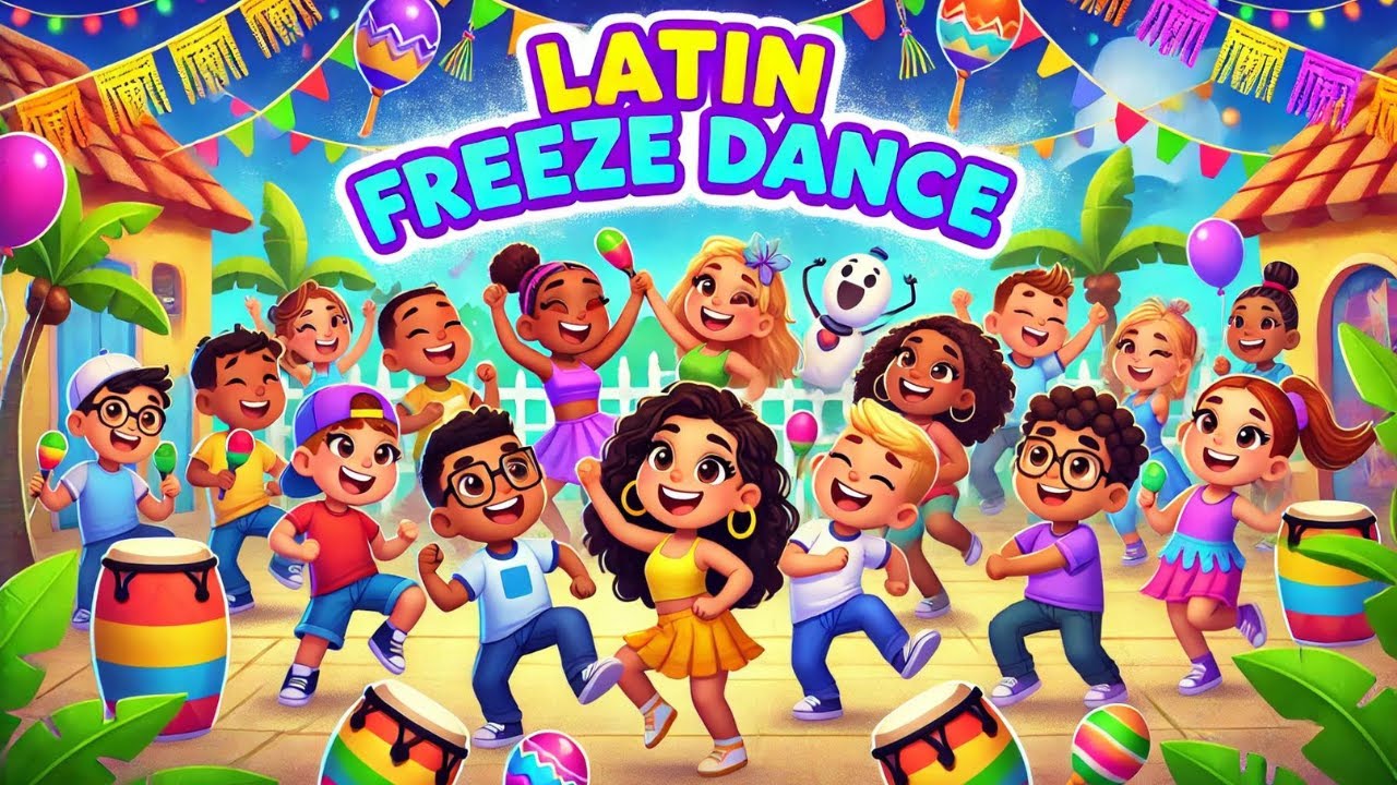 💃LATIN Music Gets KIDS MOVING! 🕺FREEZE Dance Song For Kids Party