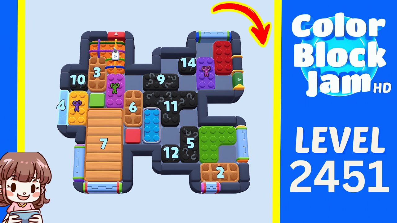 Color Block Jam Level 1541 (2451) Solution Walkthrough - YouTube