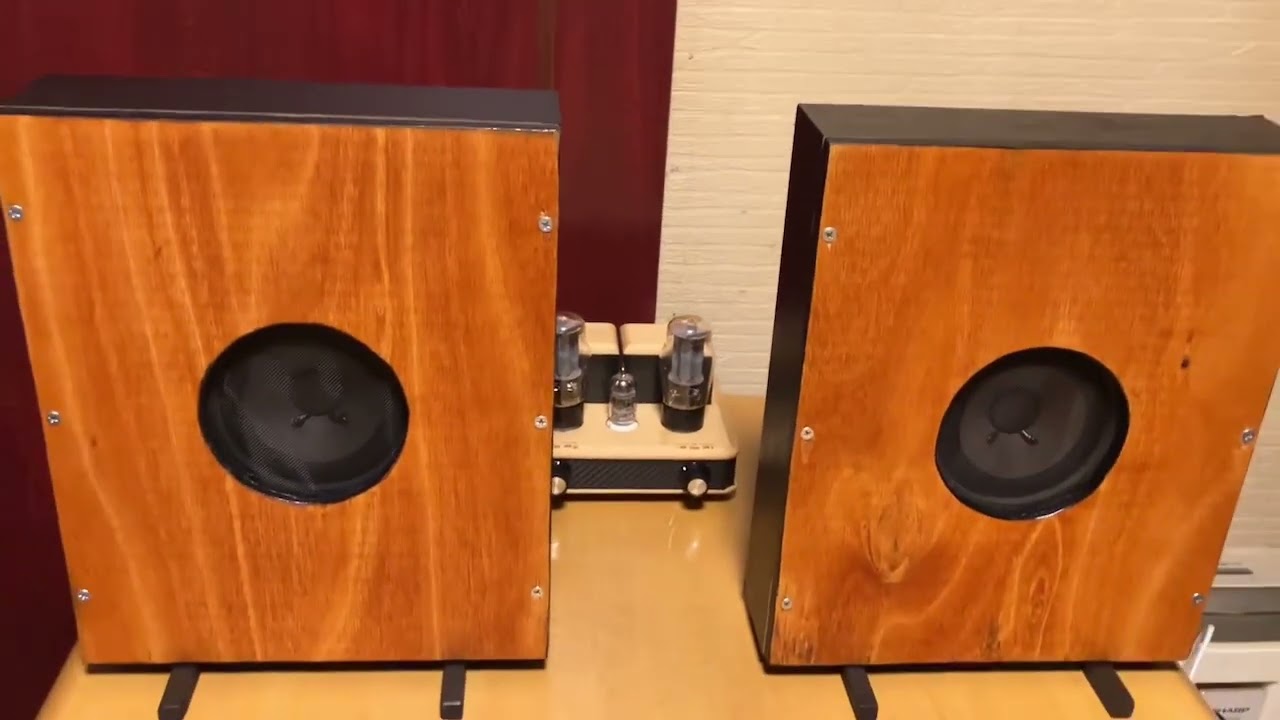 ALTEC CF204-8A背面開放自作スピーカー バンブーパワーアンプ② - YouTube