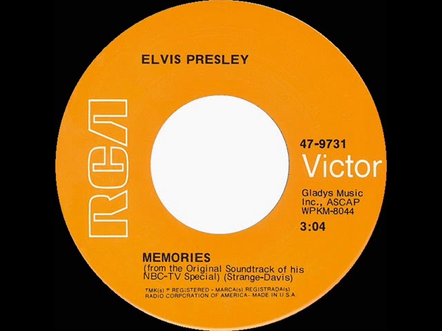 1969 HITS ARCHIVE: Memories - Elvis Presley (mono 45) - YouTube