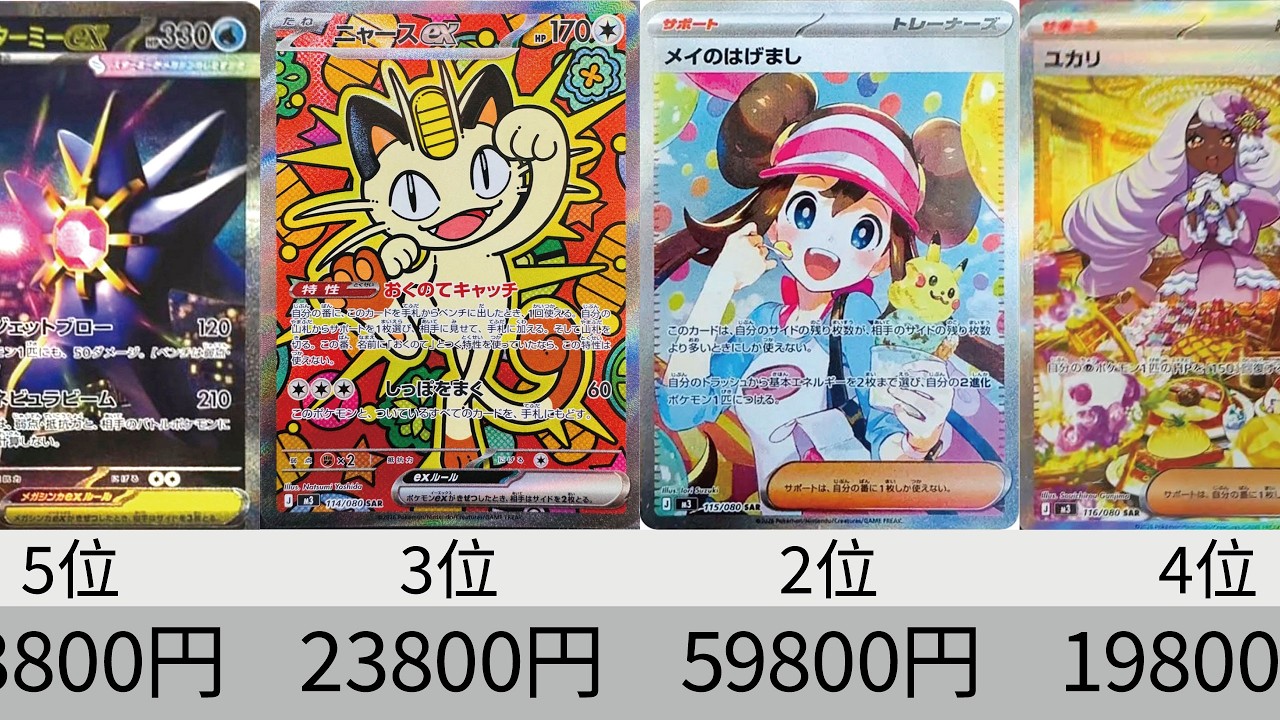 Pokémon cards] Estimated initial price ranking! All MUR, SAR, AR