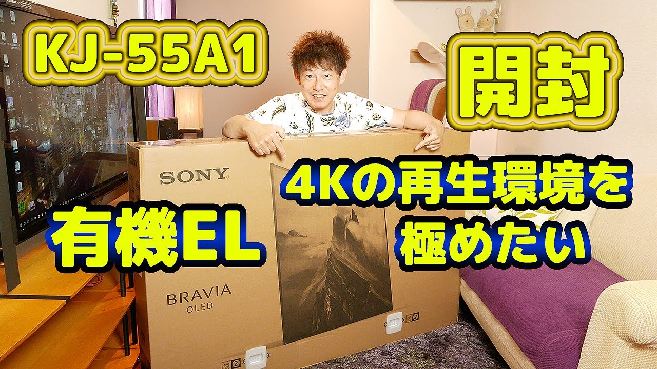 SONY BRAVIA A1 OLED【4K 有機 EL TV】KJ-55A1【開封〜設置】 - YouTube