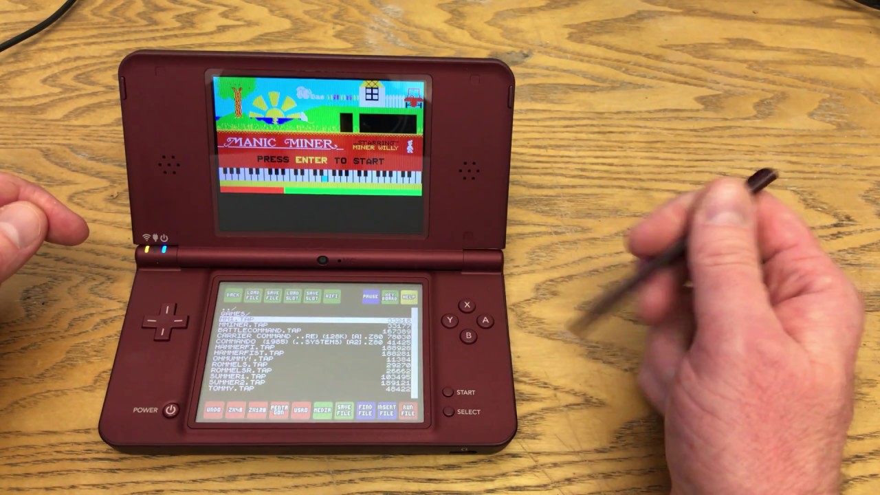 5-Minute Retro #5: ZXDS ZX Spectrum emulator on Nintendo DS XL, in