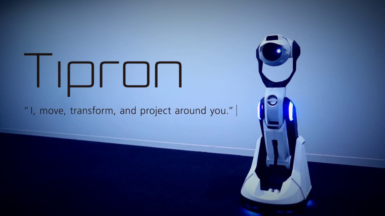 Tipron by Cerevo - Home Robot projector - First look - YouTube