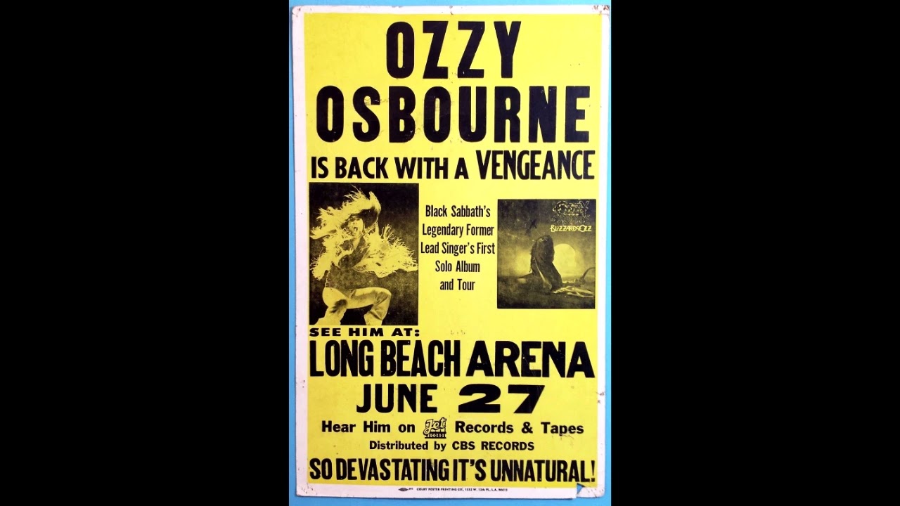 OZZY OSBOURNE - June 27th, 1981, Long Beach Arena, Long Beach