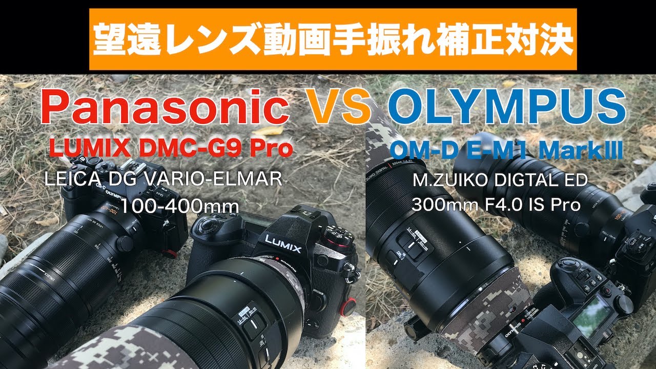 望遠レンズ動画手振れ補正対決/LUMIX DMC-G9 Pro VS OM-D E-M1 MKⅢ#95