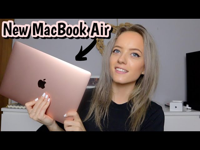 UNBOXING NEW *ROSE GOLD* MACBOOK AIR | First impressions & Review