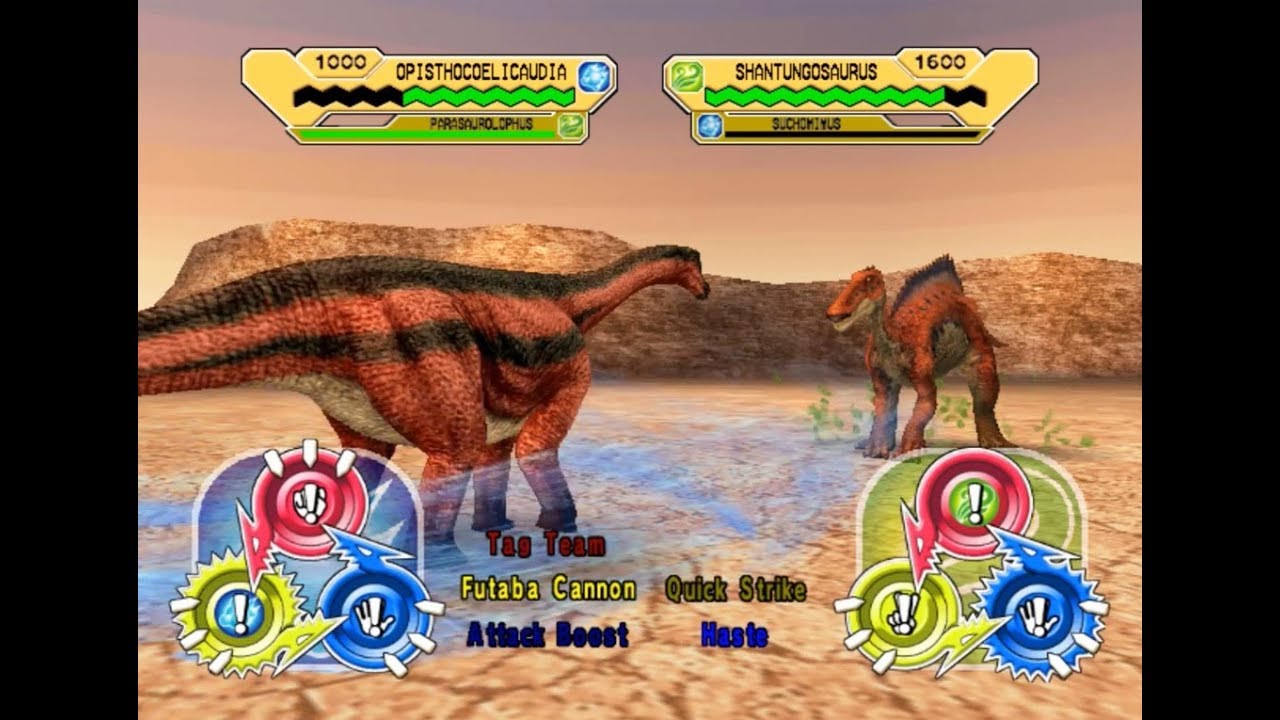 Dinosaur King Arcade Game 恐竜キング - Opisthocoelicaudia VS the