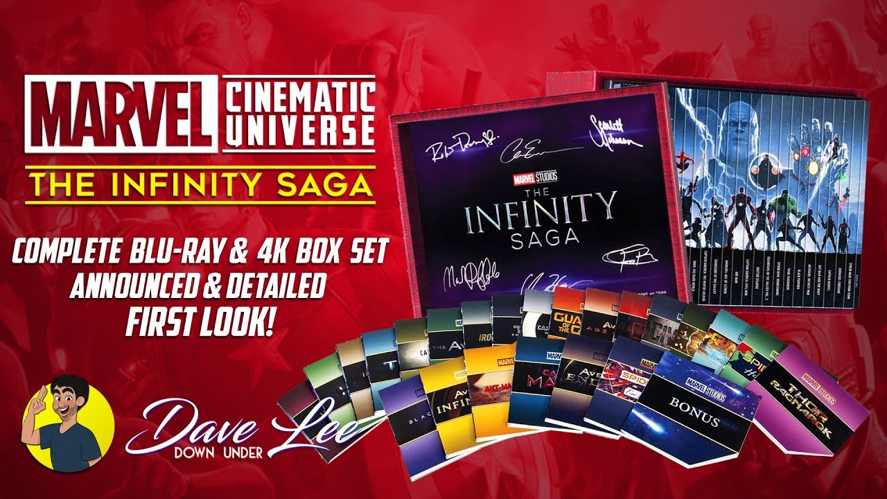 MARVEL MCU INFINITY SAGA: COMPLETE 23 MOVIE BLU-RAY, 4K BOX SET