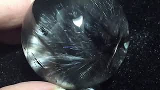 ブラックプラチナルチルクォーツ丸玉/スフィア - 埼玉県吉川市の天然石