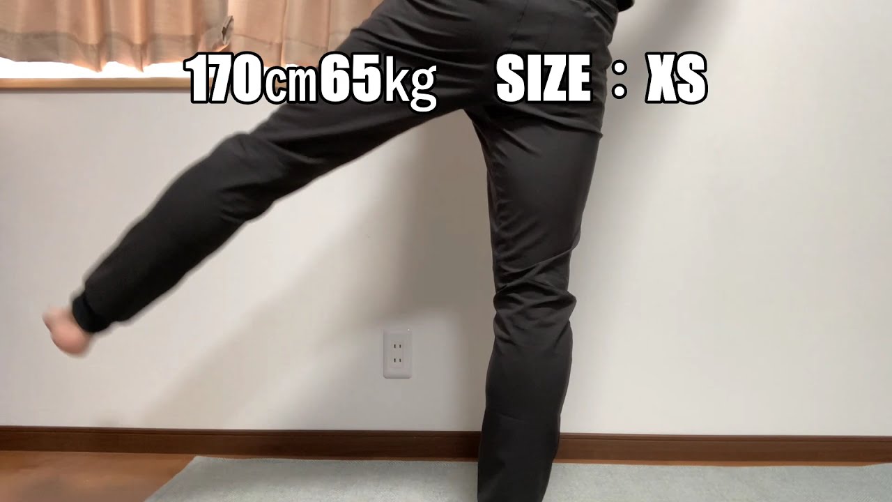 170㎝65㎏がパタゴニア テルボンヌジョガーズのXSサイズを着た動画