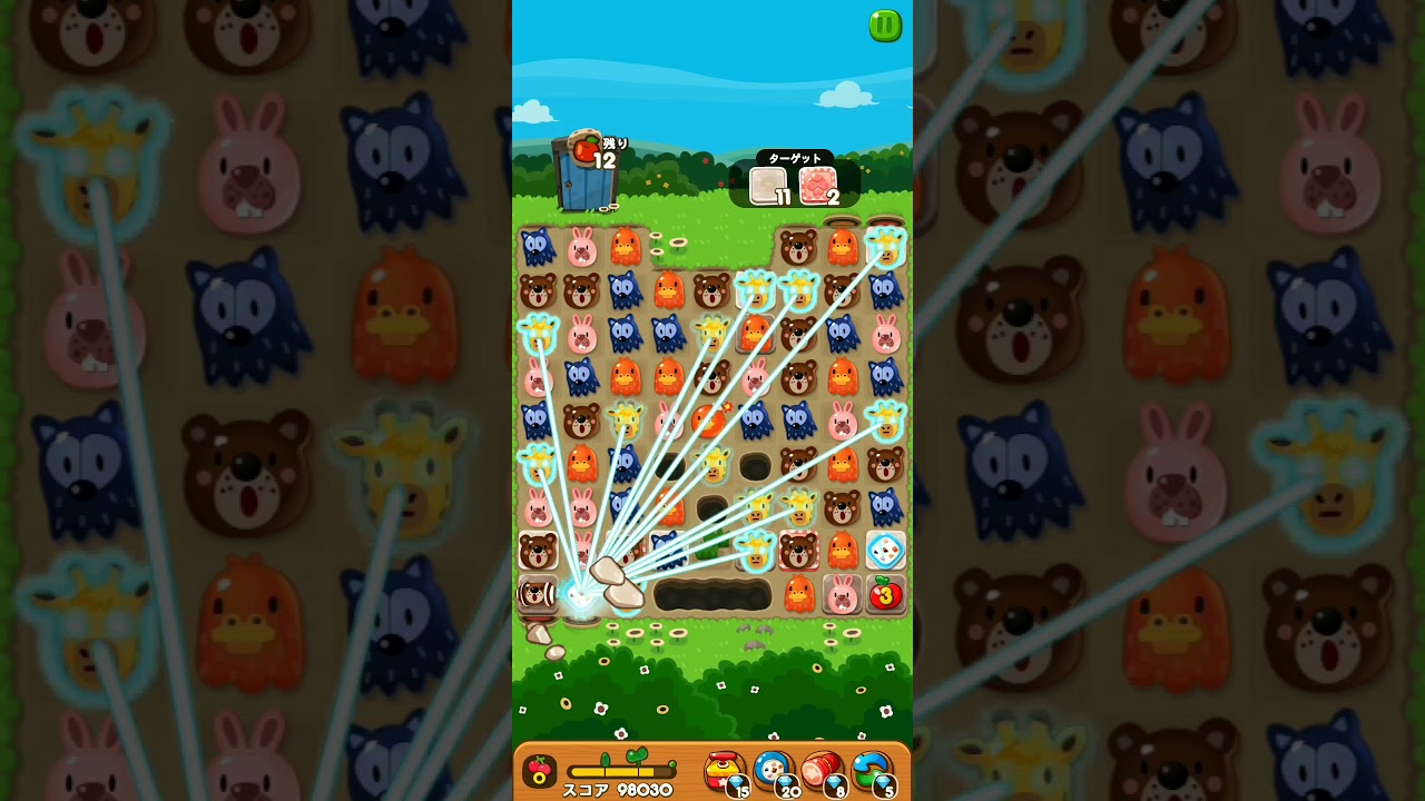 LINEポコポコ エリア19 ステージ280 クリア！ハンマー追加 POKOPOKO