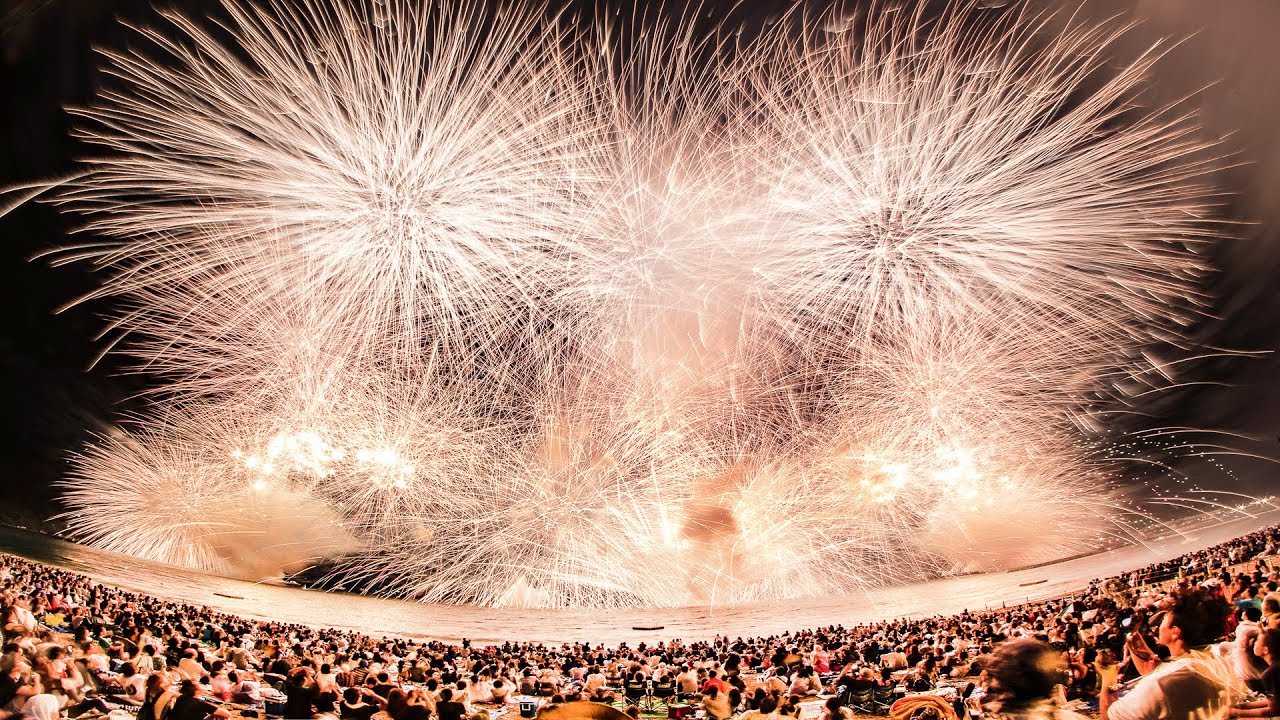 4K] 大迫力の二尺玉！ 第69回敦賀とうろう流しと花火大会 2018 Tsuruga