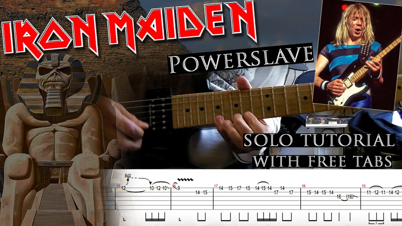 Iron Maiden - Powerslave Dave Murray's 2nd solo lesson (with