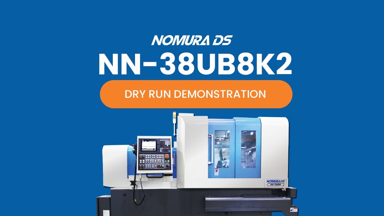 Nomura DS NN-38UB8K2 Swiss-Type Lathe Dry Run Demonstration - YouTube