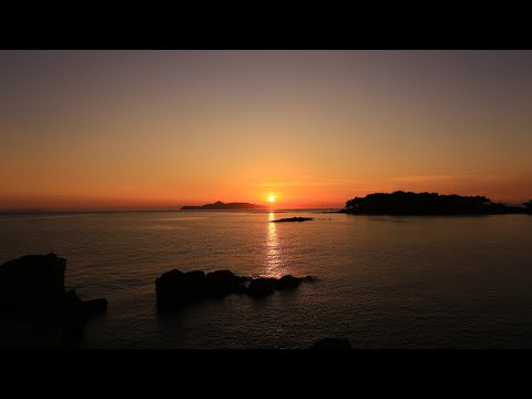 佐賀 唐津 波戸岬の夕暮れ｜玄界灘に沈む夏の夕日【Japan 1 Minute