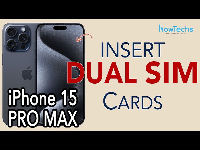 iPhone 15 PRO MAX - How to Insert DUAL PHYSICAL SIM cards
