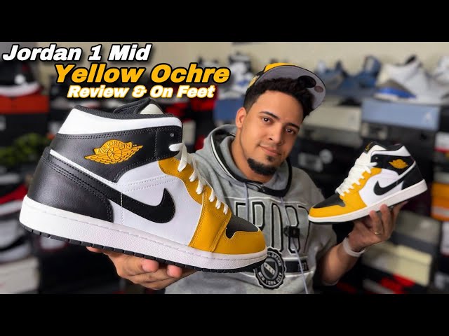 Jordan 1 Mid Yellow Ochre - Review & On Feet - YouTube