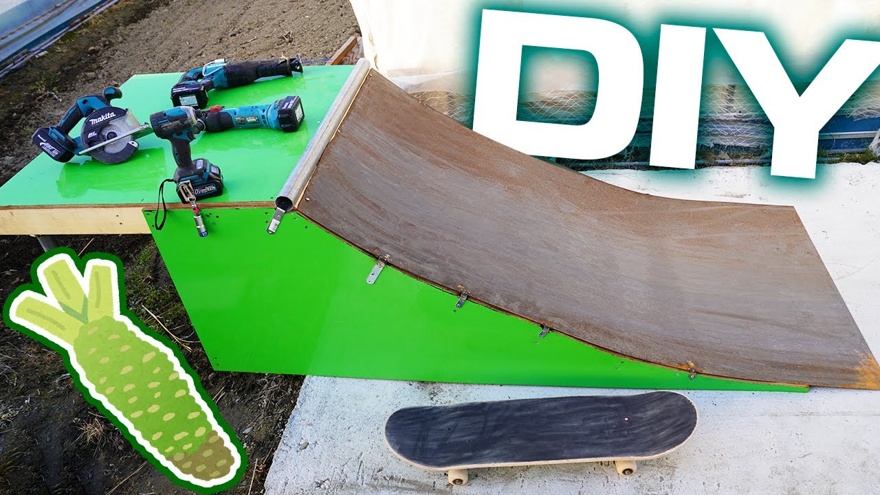skateboarding] Making a quarter ramp with Makita tools - YouTube