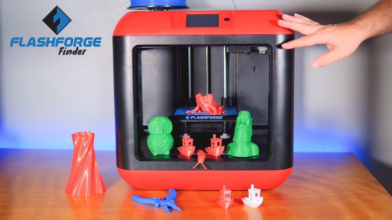 FlashForge Finder - 3D Printer - Setup & Review - YouTube