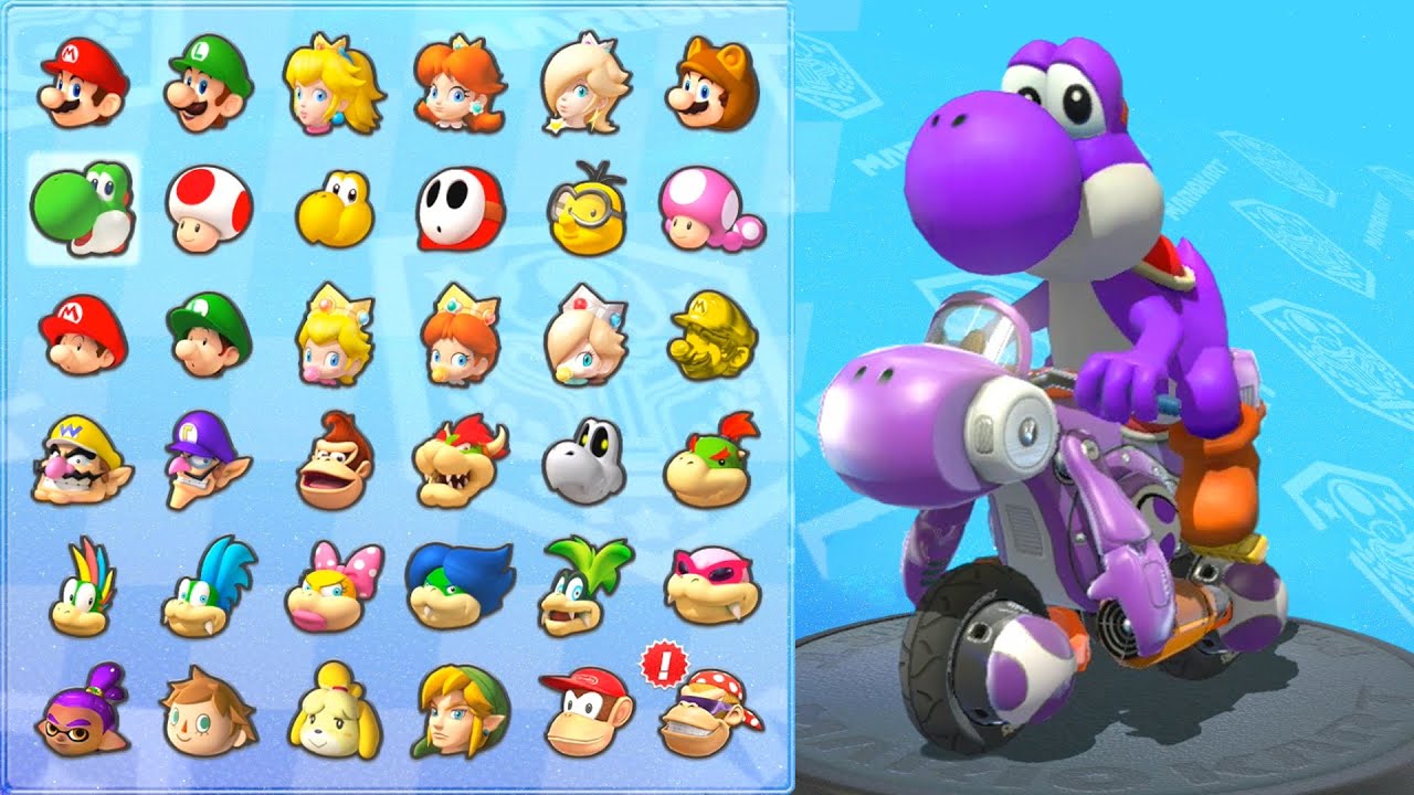 マリオカート8デラックス】むらさきヨッシーのヨッシーバイク Nintendo