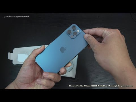 iPhone 12 Pro Max (Unlocked 512GB Pacific Blue) - Unboxing & Setup