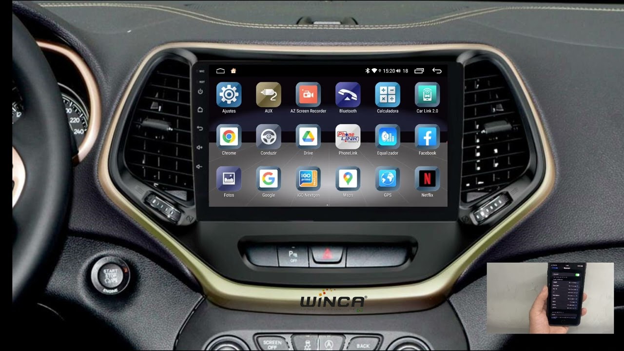 Demostrando como conectar o CarPlay sem cabo em sua multimídia