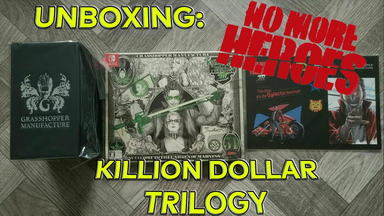 No More Heroes 3 KillIon Dollar Trilogy UNBOXING - YouTube