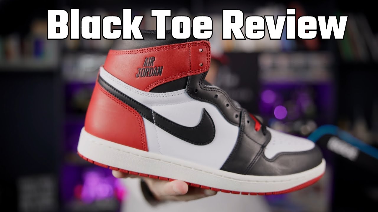 REVIEW: Air Jordan 1 Black Toe Reimagined! - YouTube