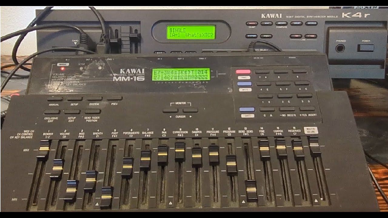 Kawai Synths + MM16 MIDI Mixer = Strange Fun - YouTube