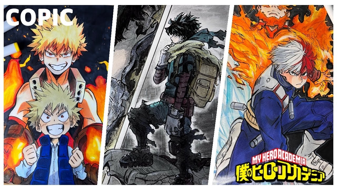 ヒロアカ】オリジン組描いてみた / My Hero Academia 【爆豪勝己】【緑